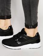 Asos Sneakers In Black Mesh With Rubber Panels - Black