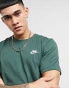 Nike Club T-shirt In Khaki-green