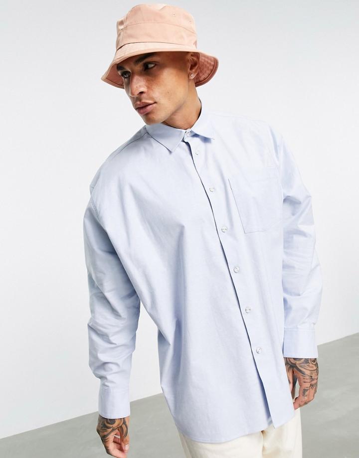 Topman Oversized T-shirt In Blue-blues