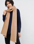 Asos Supersoft Long Woven Scarf - Brown