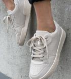 Truffle Collection Wide Fit Chunky Flatform Sneakers In Beige Drench-neutral