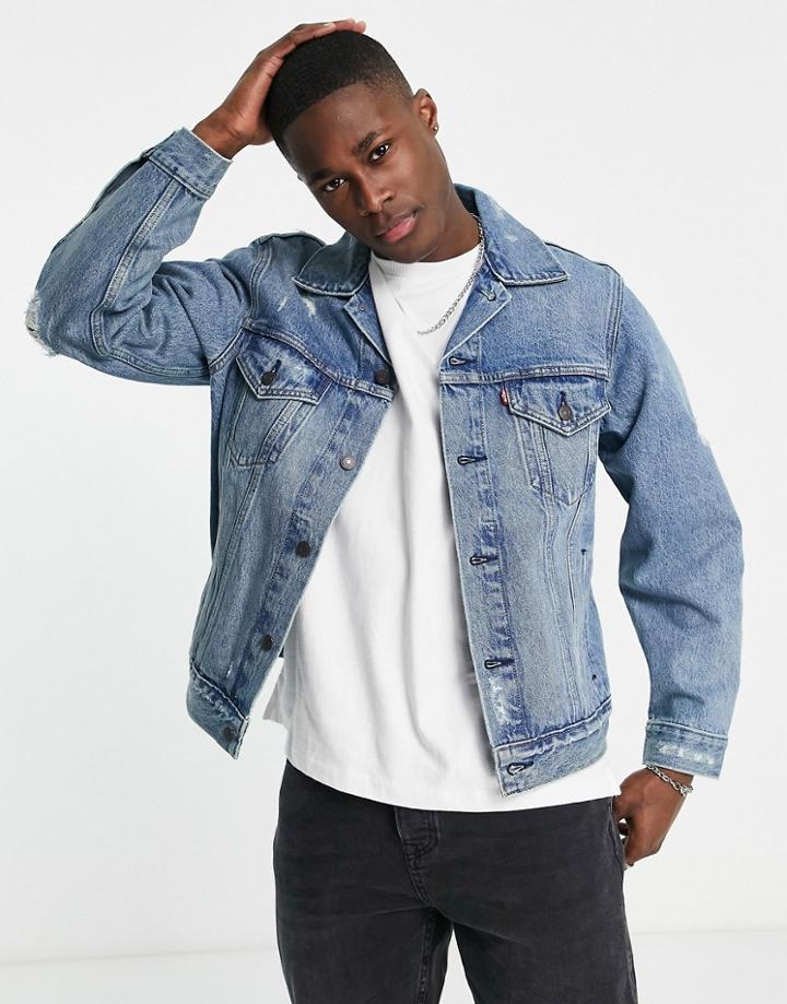 Levi's Vintage Fit Trucker Jacket In Blue Wash