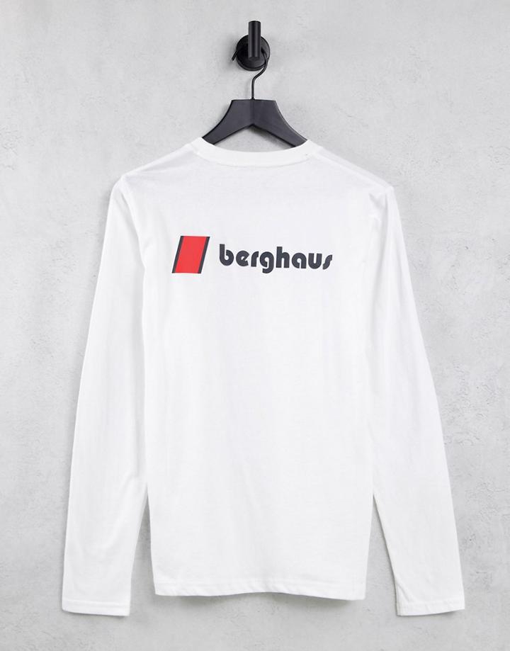 Berghaus Heritage Front And Back Long Sleeve T-shirt In White