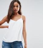 Asos Petite Swing Cami With Double Layer - White