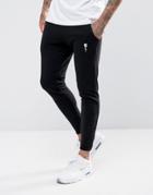 Rose London Skinny Joggers With Zip Ankle - Black