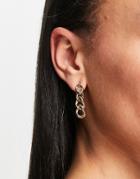 Svnx Gold Chain Detail Dangling Earrings