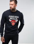 Mitchell & Ness Nba Chicago Bulls Crew Neck Sweatshirt - Black