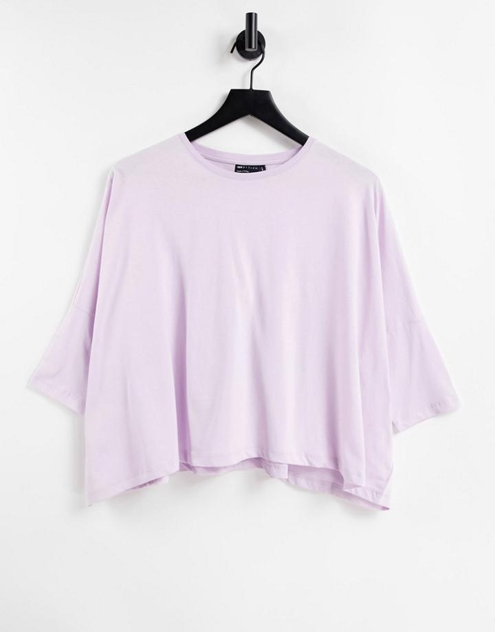 Asos Design Slouchy T-shirt With Batwing Sleeves In Lilac-purple
