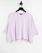 Asos Design Slouchy T-shirt With Batwing Sleeves In Lilac-purple