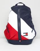 Tommy Hilfiger Speed Backpack Icon Colors In Navy/white/red - Multi