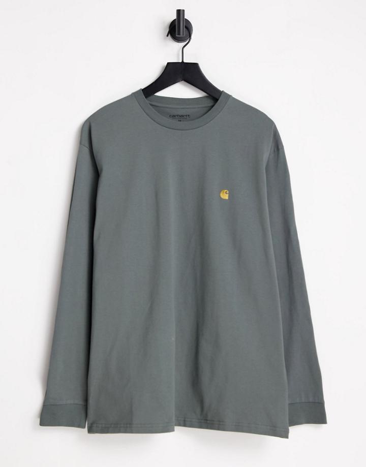 Carhartt Wip Chase T-shirt In Khaki-green