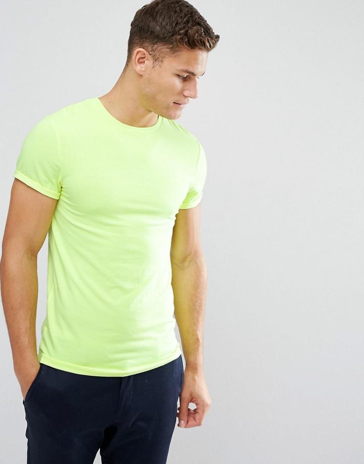 Asos Pique Polo In Green - Pink