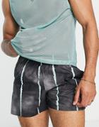 Bershka Swim Shorts With Tie Dye Print In Black