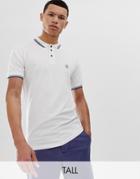 Le Breve Tall Tipped Polo Shirt-white