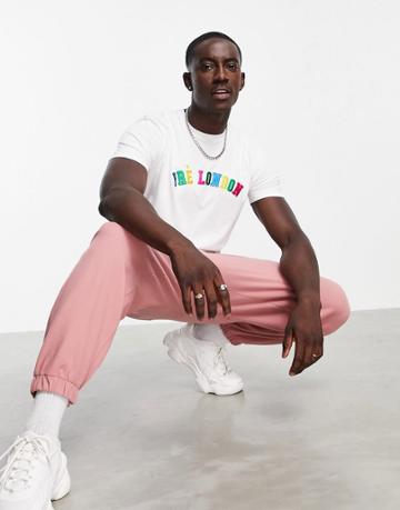 Pre London Uni Script T-shirt In Wite-white