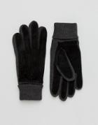 Dents Kendal Suede Gloves In Black - Black