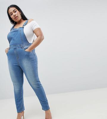 Liquor N Poker Plus Skinny Fit Overalls - Blue