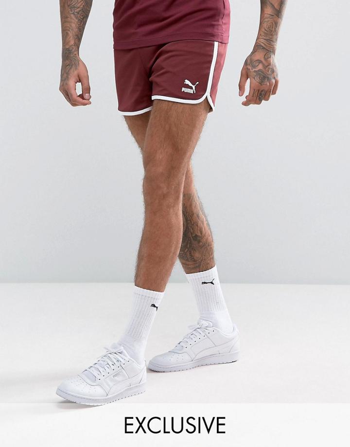 Puma Retro Mesh Shorts In Red Exclusive To Asos - Red