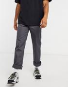 Dickies 873 Slim Straight Work Pants In Charcoal Gray-grey