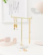 Candlelight Marble Jewelry Stand - Gold