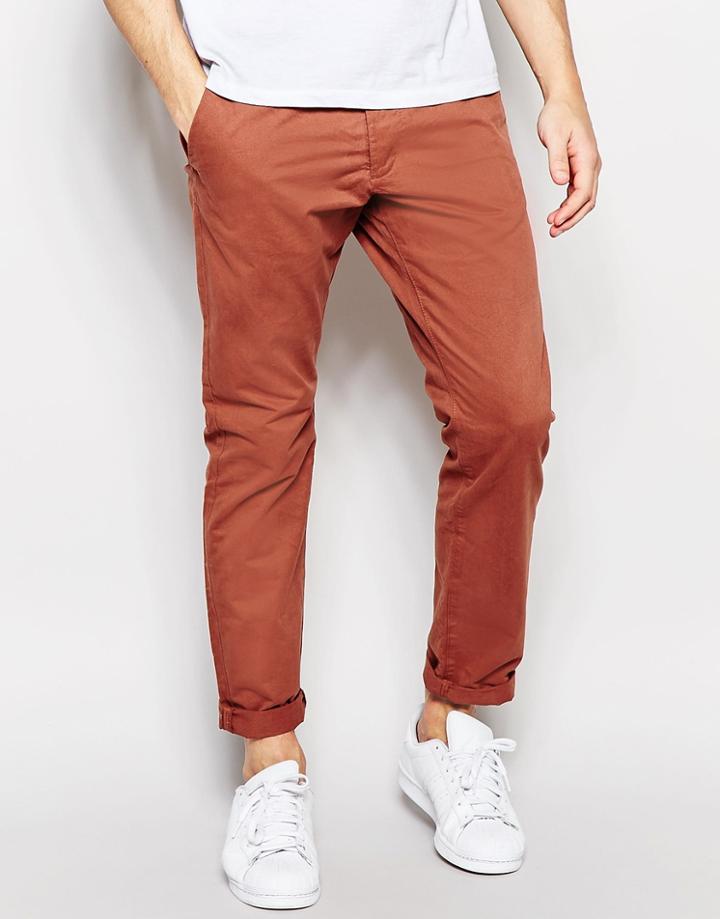 Jack & Jones Straight Fit Chinos - Red