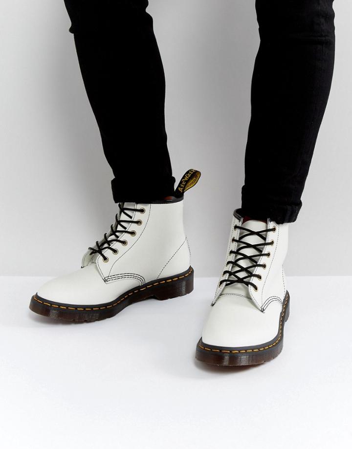Dr Martens 101 Arc 6 Eye Boots - White