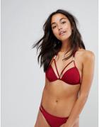New Look Hardware Bikini Top - Red