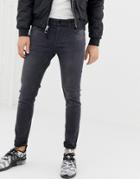 Only & Sons Skinny Jeans In Washed Gray Denim - Gray