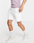 Brave Soul Jersey Shorts In White