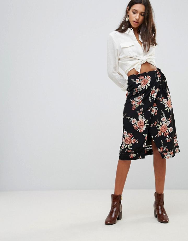 Minkpink Wallflower Wrap Skirt - Multi