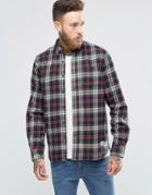 Penfield Harmon Check Button Shirt Brushed Cotton - Gray