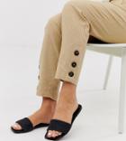 Asos Design Wide Fit Jayme Espadrille Sandals - Black