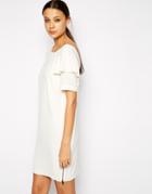 Y.a.s Short Flutter Sleeve Dress - White