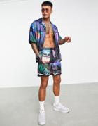 Bershka Set Shorts With Motel Print In Black