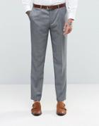 Harry Brown Puppy Tooth Slim Fit Suit Pants - Gray