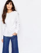 Just Female Vadin Knot Shirt In White - White