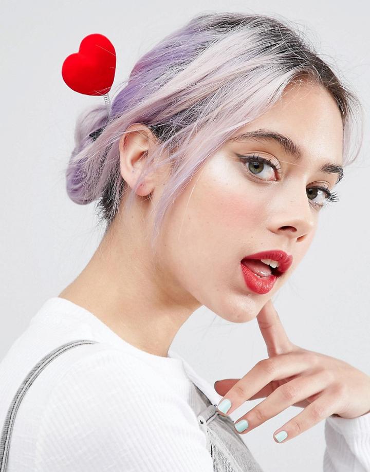 Limited Edition Spring Heart Hair Clip - Red