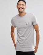 Asos Longline Muscle T-shirt With Logo In Gray - Dim Gray