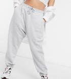 Collusion Plus Exclusive Seam Front Sweatpants In Gray-grey