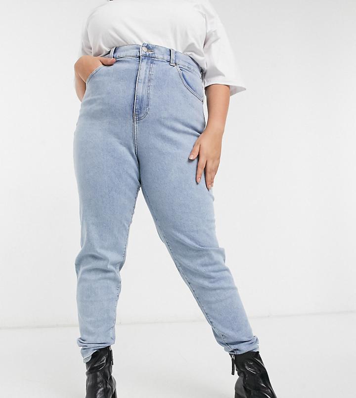 Dr Denim Plus Nora Straight Jeans In Light Blue-blues
