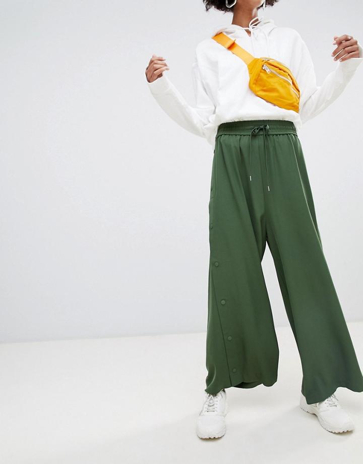 Weekday Relaxed Pants In Khaki - Green