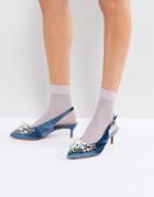 Essentiel Antwerp Pastis Heeled Shoes With Pearls - Blue