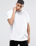 Asos Extreme Oversized T-shirt In Heavyweight Jersey In White - White