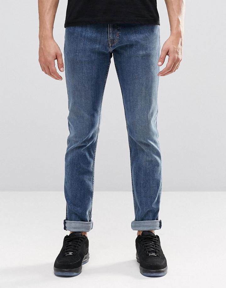 Weekday Friday Skinny Jeans Average Blue - Blue