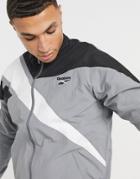 Reebok Classics Front Vector Track Jacket In Gray-grey