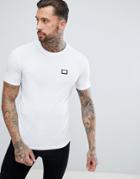 Love Moschino T-shirt In White With Gold Badge - White