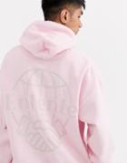 Entente Oversized Hoodie In Washed Pink