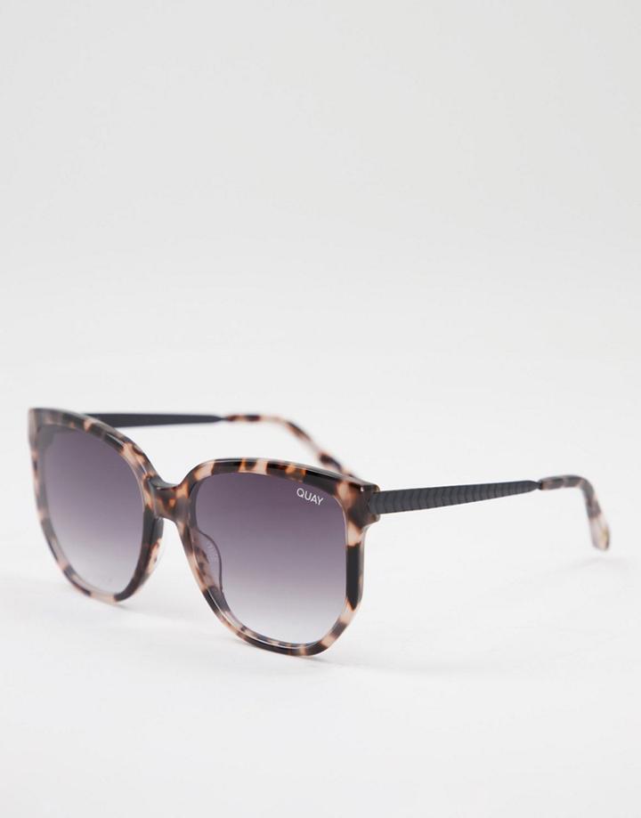 Quay Coffee Run Womens Cat Eye Sunglasses In Brown