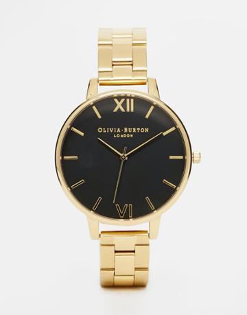 Olivia Burton Gold Big Dial Watch - Gold