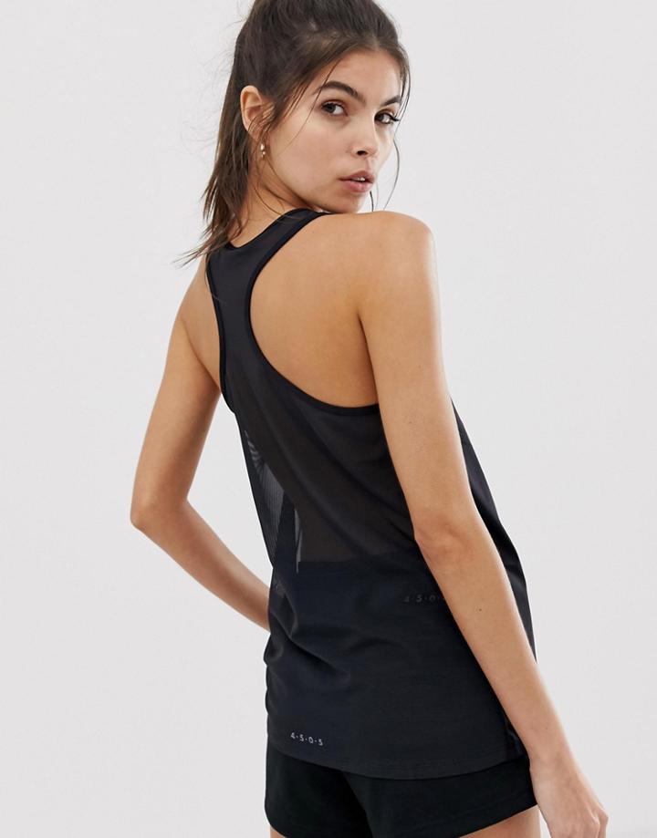 Asos 4505 Gym Mesh Back Tank-black